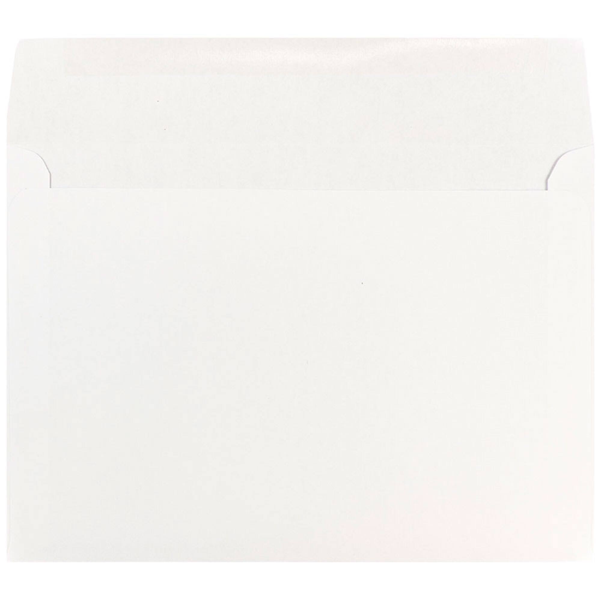 JAM Paper 7" x 10" White Booklet Commercial Envelopes, 50ct.
